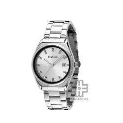 Instinc INS-DK05-SL-SL Silver Stainless Steel Band Men Watch