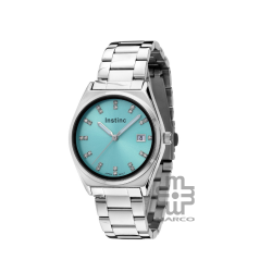 Instinc INS-DK05-SL-TB Silver Stainless Steel Band Men Watch