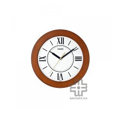 Casio IQ-126-5B Brown Round Wall Clock 