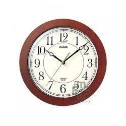 Casio IQ-126-5 Brown Round Wall Clock