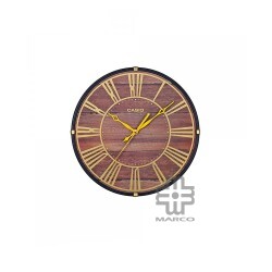 Casio IQ-81-5A Brown Round Wall Clock