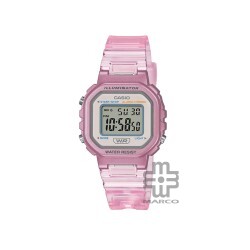 Casio General LA-20WHS-4A Digital Pink Translucent Resin Band Kids Watch