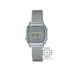 Casio Vintage LA670WEM-7 Silver Stainless Steel Mesh Band Women Watch