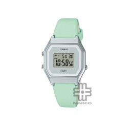 Casio Vintage LA680WEL-3 Green Leather Band Women Watch