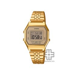 Casio Vintage LA680WGA-9 Gold Stainless Steel Band Men Watch / Women Watch