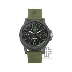 CAT GROOVY LF-111-23-133 MILITARY GREEN SILICON STRAP MEN WATCH