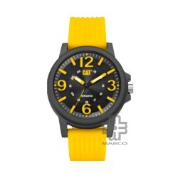 CAT GROOVY LF-111-27-137 YELLOW SILICON STRAP MEN WATCH