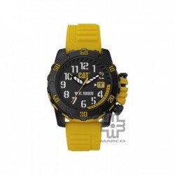 Caterpillar Barricade LK-171-27-117 Black Yellow Dial Yellow Silicone Analog Men Watch