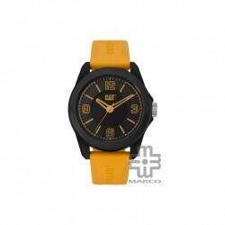 Caterpillar Landscape LN-160-27-137 Black Yellow Silicone Analog Watch | 3 Hand Movement | 45MM | 2Y Warranty