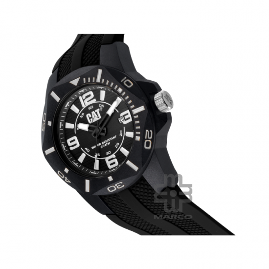 Caterpillar Diver LR-161-21-131 | Black & White | Silicone Strap | Analog Digital | 45MM | 200M WR