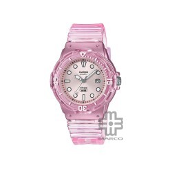 Casio General LRW-200HS-4EV Pink Transparent Resin Band Kids Watch