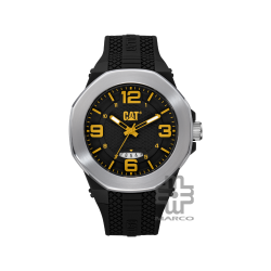 Caterpillar HIVE | LT-141-21-137 | Black Silicone Strap | Analog Watch | 100M WR | 45MM | 2Y Warranty