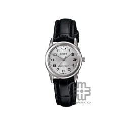 Casio General LTP-V001L-7B Black Leather Band Women Watch