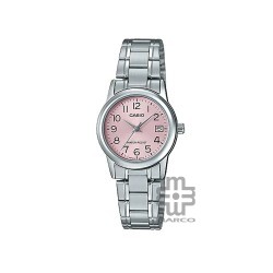 Casio General LTP-V002D-4B Silver Stainless Steel Band Women Watch