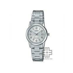 Casio General LTP-V002D-7B Silver Stainless Steel Band Women Watch