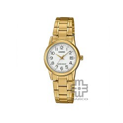 Casio General LTP-V002G-7B2 Gold Stainless Steel Band Women Watch