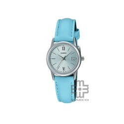 Casio General LTP-V002L-2B3 Blue Leather Band Women Watch