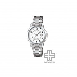 Casio General LTP-V004D-7B Silver Stainless Steel Band Women Watch 