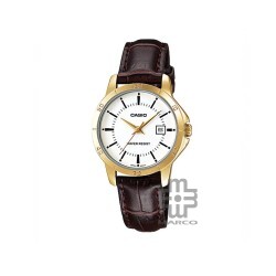 Casio General LTP-V004GL-7A Dark Brown Leather Band Women Watch