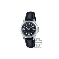 Casio General LTP-V004L-1B Black Leather Band Women Watch