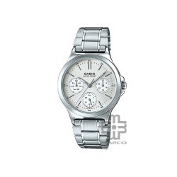 Casio General LTP-V300D-7A Silver Stainless Steel Band Women Watch