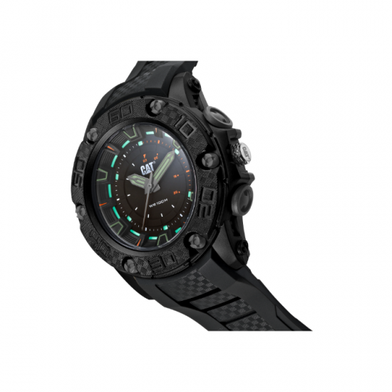 Caterpillar P10 | LU-160-21-127| Black Silicone Strap | Analog Watch | 100M WR| 2Y Warranty