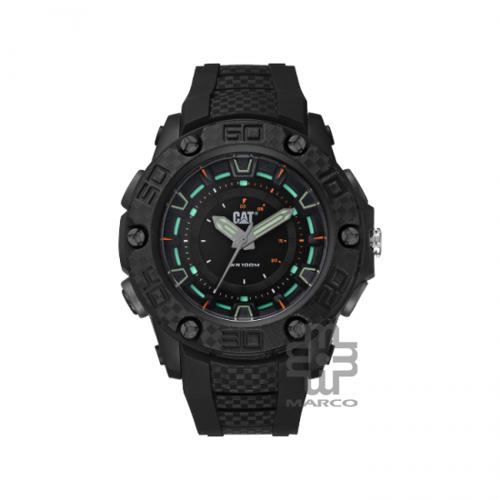 Caterpillar P10 | LU-160-21-127| Black Silicone Strap | Analog Watch | 100M WR| 2Y Warranty