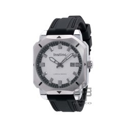 Instinc M6071L-NZ1WHW Black Silicon Band Men Watch