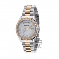 Instinc M6132M-XD1TTW Silver Stainless Steel Band Women Watch