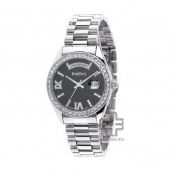 Instinc M6132M-XD1WWH Silver Stainless Steel Band Women Watch