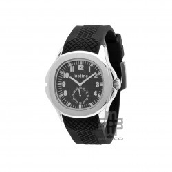 Instinc M6181L-NZ2WHH Black Silicon Band Men Watch