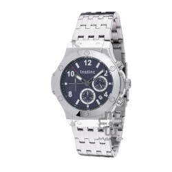 Instinc M6525L-XZ2WWB Silver Stainless Steel Band Men Watch