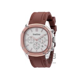 Instinc M6529L-NZ2ICW Brown Silicon Band Men Watch