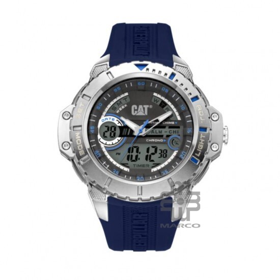 Caterpillar ANADIGIT MA-145-26-136 Grey Dial Blue Rubber Strap Analog and Digital Men Watch