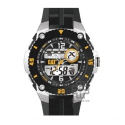 Caterpillar SPORTICA ME-145-21-137 DIGITAL AND ANALOG BLACK YELLOW DIAL BLACK PU STRAP MEN WATCH