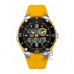 Caterpillar SPORTICA ME-145-27-137 DIGITAL AND ANALOG BLACK YELLOW DIAL YELLOW PU STRAP MEN WATCH