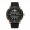 Caterpillar POWER A MF-195-21-139 DIGITAL AND ANALOG SILVER AND BLACK DIAL BLACK SILICONE STRAP MEN WATCH