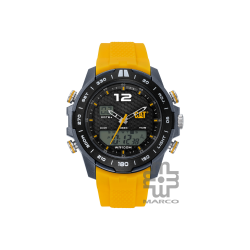 Caterpillar HORIZON | MH-155-27-131| Black Yellow Silicone Strap | Analog Digital Watch | 100M WR | 45MM | 2Y Warranty