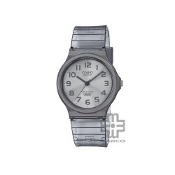 Casio General MQ-24S-8B Grey Translucent Resin Band Women Youth Watch