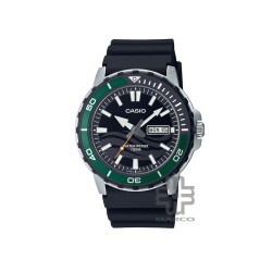 Casio General MTD-125-1AV Black Resin Band Men Watch