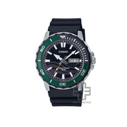 Casio General MTD-125-1AV Black Resin Band Men Watch