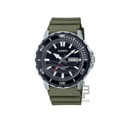 Casio General MTD-125-3AV Green Resin Band Men Watch