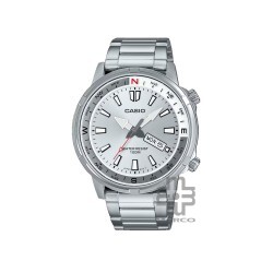 Casio General MTD-130D-7AV Silver Stainless Steel Band Men Watch