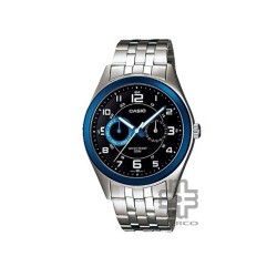 Casio General MTP-1353D-1B1VDF Silver Stainless Steel Band Men Watch