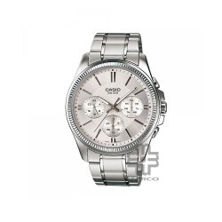 Casio General MTP-1375D-7AV Silver Stainless Steel Band Men Watch