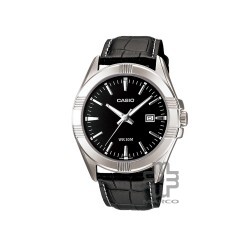 Casio General MTP-1308L-1AV Black Leather Band Men Watch