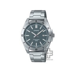 Casio General MTP-B155D-3EV Silver Stainless Steel Band Men Watch