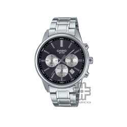 Casio General MTP-E515D-1AV Silver Stainless Steel Band Men Watch