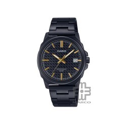 Casio General MTP-E720B-1AV Black Stainless Steel Band Men Watch