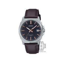 Casio General MTP-E720L-5AV Dark Brown Leather Band Men Watch